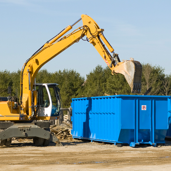 what size residential dumpster rentals are available in Minor Hill Tennessee